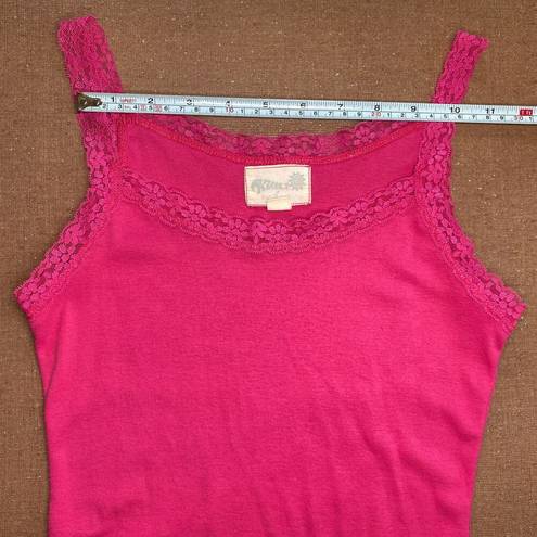 Kirra Pac Sun  Sunshine Lace camisole Tank Top Y2K Style Pink Summer Beach size M