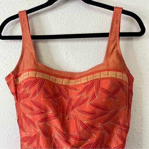 Gottex  One Piece Swim Suit Size 14 Leaf Design