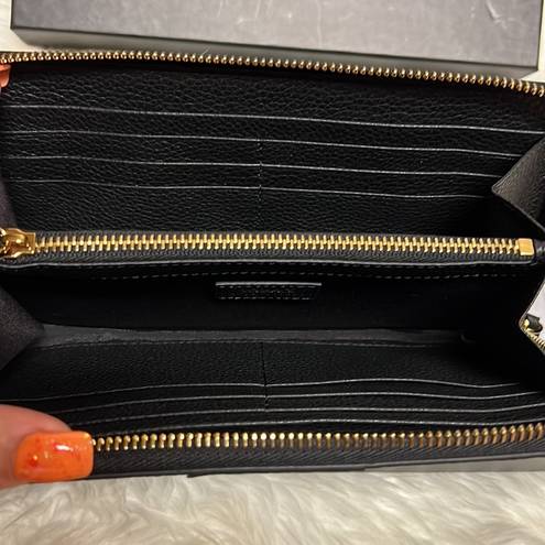 Versace  Black and Gold Medusa Continental Wallet​