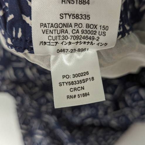 Patagonia  Fleetwith Dress Blue White All Over Print Sundress Tank Summer Gorp