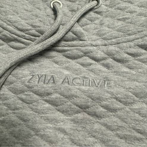 Zyia  Active | Grey Quilited Waffle Hoodie | Womens Size XS