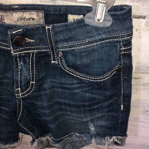 BKE  culture jean shorts distressed jean shorts darker in color size 26​​