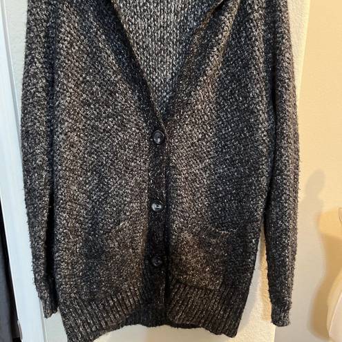 BP Nordstrom  Hooded Button Down Oversized Cardigan Sweater Size S Charcoal Gray