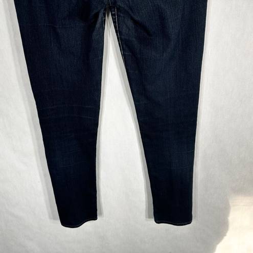 Paige  Jeans Size 30 Navy Blue Skyline Skinny Mid Rise Stretch Cotton Denim 485