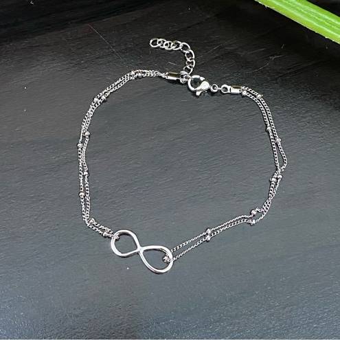 infinity Silver-tone Dainty  Bracelet