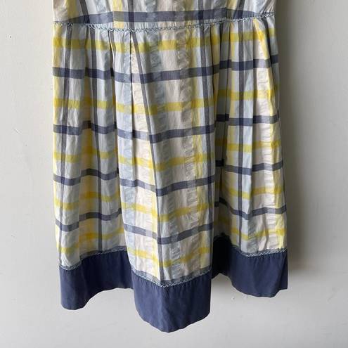 Juicy Couture  Dress Womens Small Blue Plaid Cottage Boho Summer Picnic Retro