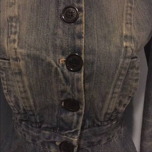 Marc Jacobs  Cropped Button Down Denim Jacket, Size 2