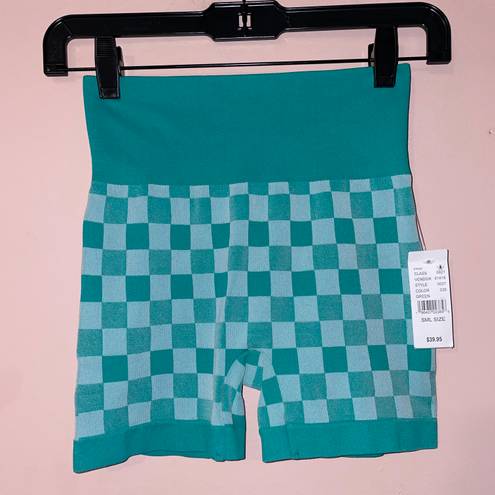 PacSun Turquoise Blue Active Move On Seamless Biker Shorts Size S NWT!