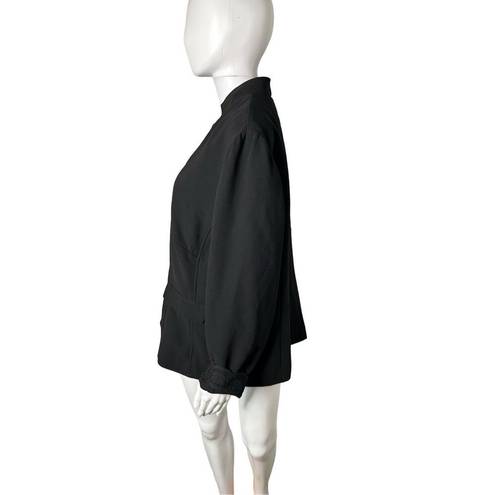 Danny & Nicole Vintage  Black Inverted Collar Blazer Womens Size 16