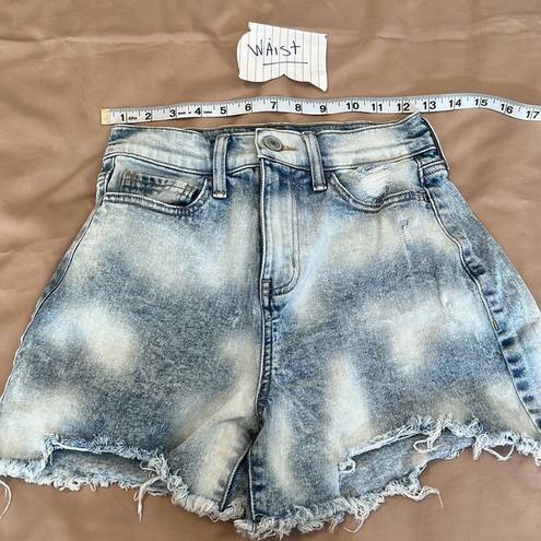 SO  sz 25 distressed cutoff jeans shorts front & back pockets wide belt loops EUC