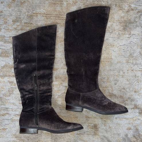 Band of Gypsies New  Luna Chocolate Brown Velvet Suede Zip Up Boots