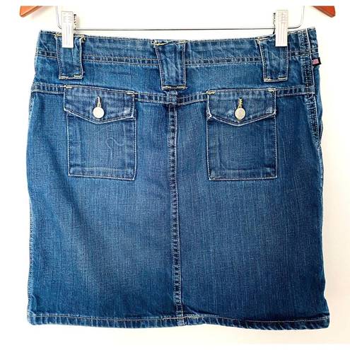 Polo Vintage Y2K  Ralph Lauren Carolyn Cotton Blue Jeans Denim Mini Skirt Sz 6