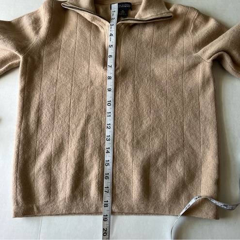 Banana Republic extra fine merino wool quarter zip funnel neck sweater neutral