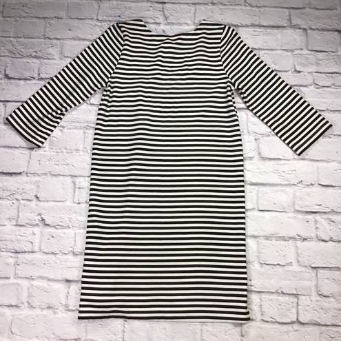 Karen Kane  Womens Size XS Black White Stripe V Neck Dress