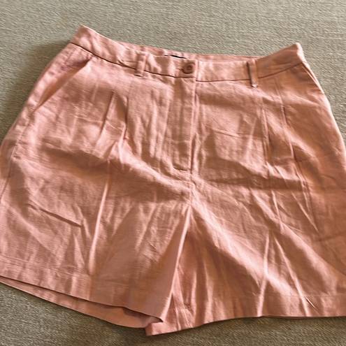 Pink Stitch NWT light  fix violets & roses pleated high rise wide leg shorts 6