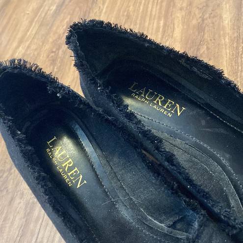 Ralph Lauren  Espadrilles Wedges black size 9 linen