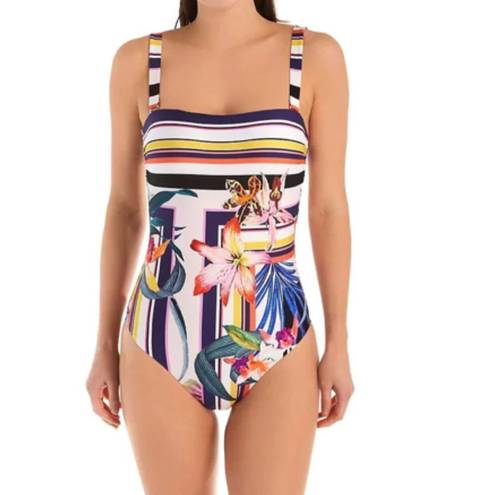 Trina Turk New.  floral swimsuit….size 8