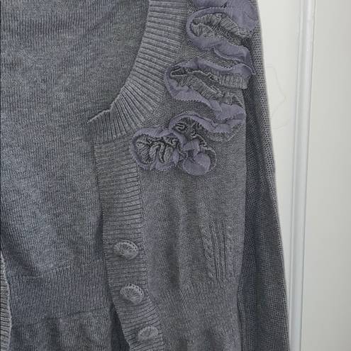 DKNY Grey Cardigan with Flower