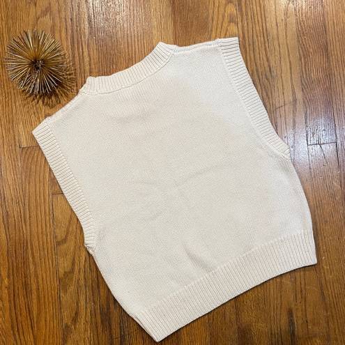 Aritzia  Wilfred Alps Wool Blend Sweater Vest Cream Size Medium