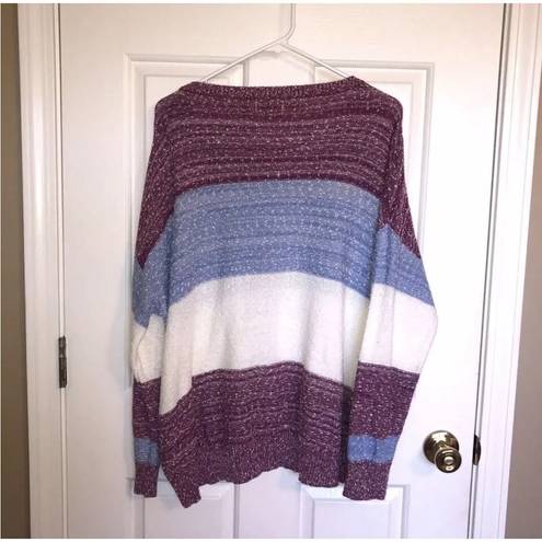 Umgee  Relaxed Striped Light Sweater Size Women’s Size Medium