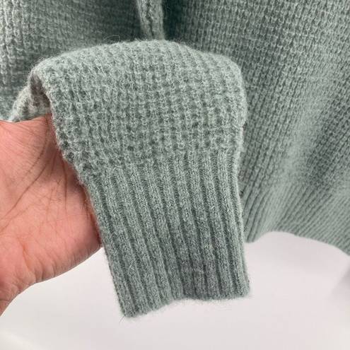 Everlane  Green Alpaca Waffle-Stitch Polo Pullover Sweater XS