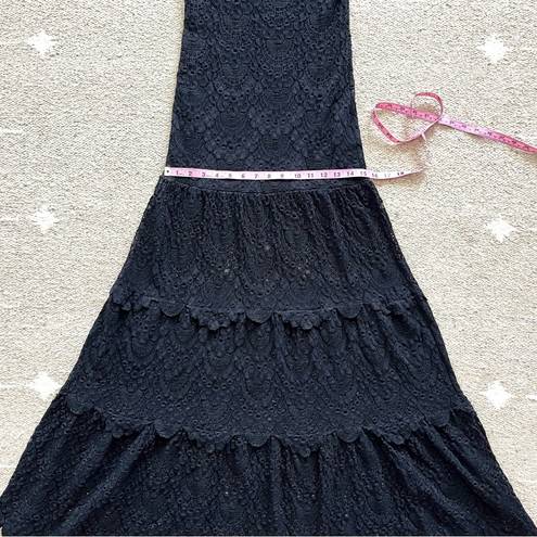 Nightcap Positano Black Lace Off Shoulders Maxi Dress