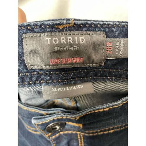 Torrid  26R Super Stretch Jeans Luxe Slim Boot 26 Plus