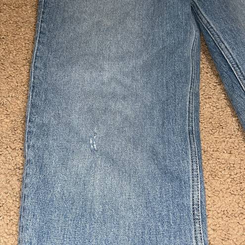 Abercrombie & Fitch  ‘90s Straight Ultra High Rise Criss-Cross Blue Jeans 30 / 10