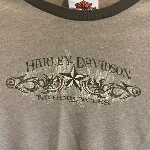 Harley Davidson  Green Vintage T-Shirt