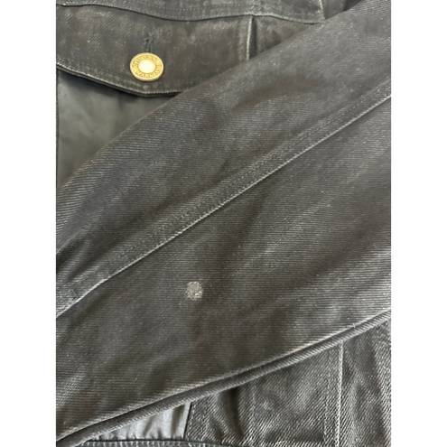 Marciano Georges  Black Denim Button Down Jean Jacket Women's Size Small S