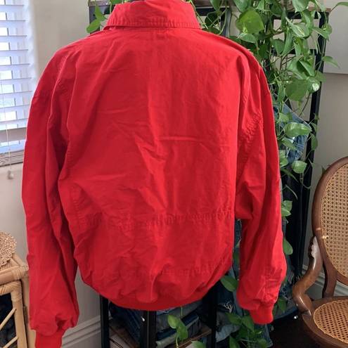 United Colors Of Benetton Vintage  Red Zip Up Bomber Jacket - Size 48