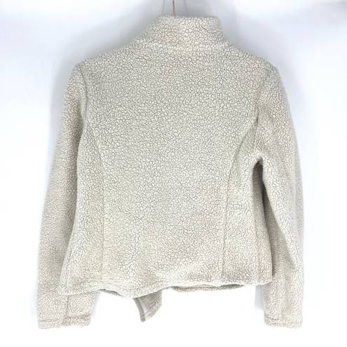 James Perse  Double Breasted Shrunken Sherpa Fleece Jacket Cream Size 3 Large