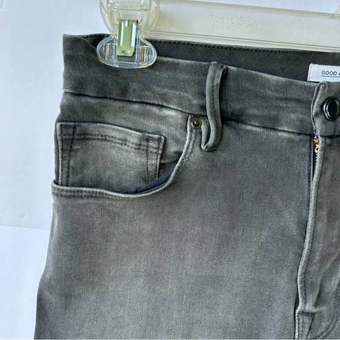 Good American  Good Legs Crop, distressed  stretch grey denim size 12/31