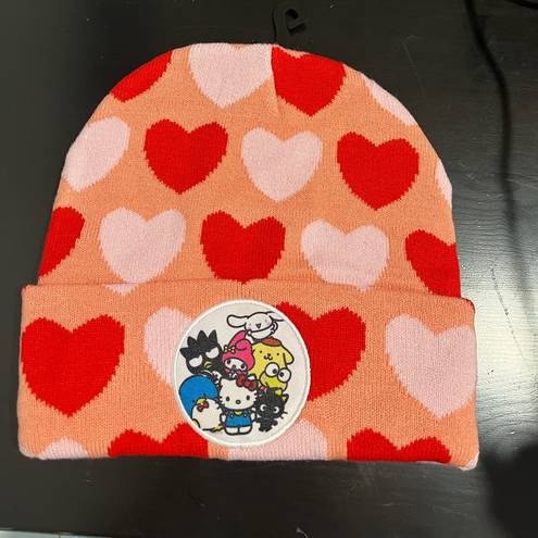 Sanrio Hello Kitty and Friends Heart Allover Print Cuff Beanie