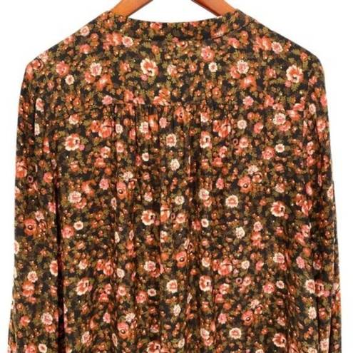 Treasure & Bond  Floral Print Long Sleeve Blouse Top