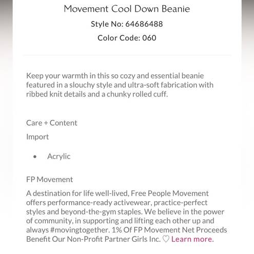 Free People Movement FP Movement ‘Cool Down’ Beanie