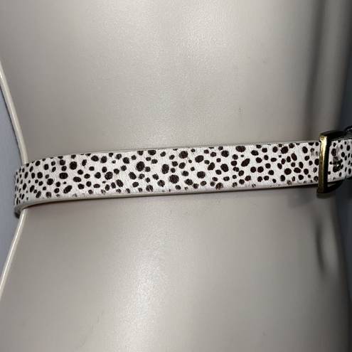 Gap  Genuine Leather Calf Hair Brown & White Belt Animal Print Women’s Size M