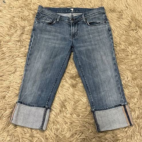 7 For All Mankind 7FAM Mia Capri Jeans size 28