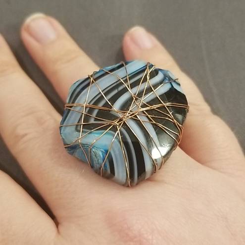 Vanessa Mooney 💕💕 Brazilian Agate Wire Wrap Ring