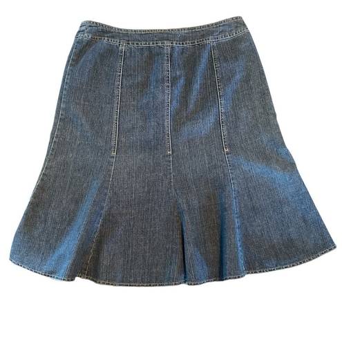 White House | Black Market  Denim Flare Skirt size 8
