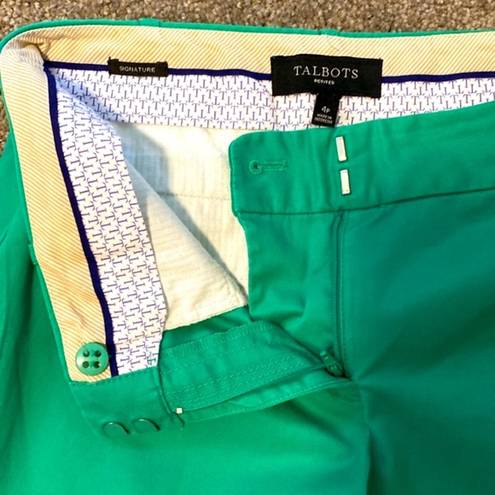 Talbots | Green signature cropped trousers