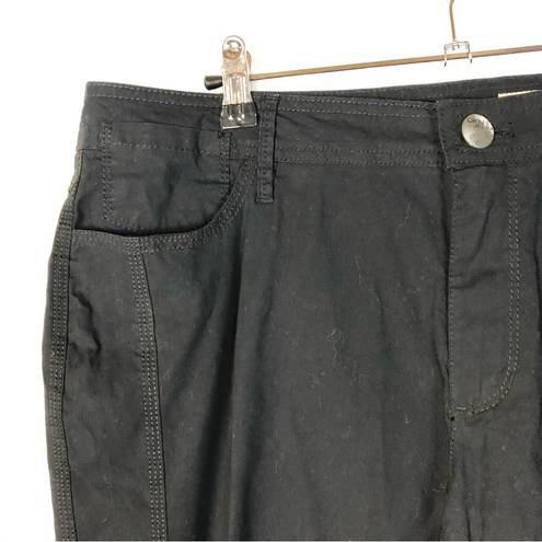 DKNY  Black Y2K Tie Cuff Capri Pants 14