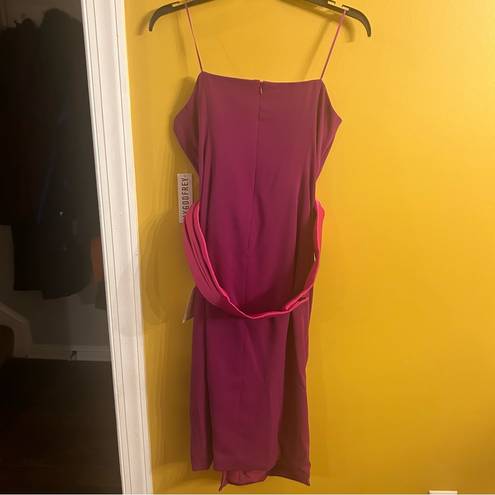 Jay Godfrey  NEW Neiman Marcus strapless evening gown, sash, fuschia, size 14