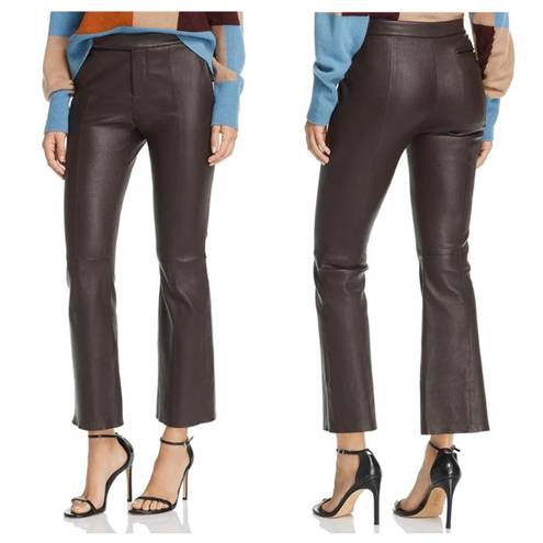 Equipment NWT  Femme Sebritte 100% Lamb Leather Crop Ankle Trousers Pants Size 2