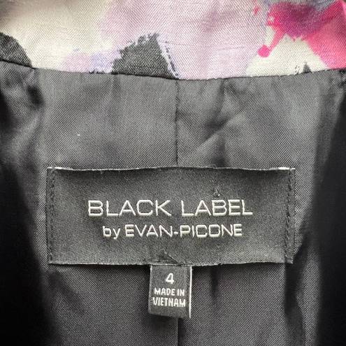 Black Label  by EVAN PICONE Floral Cropped Blazer Size 4