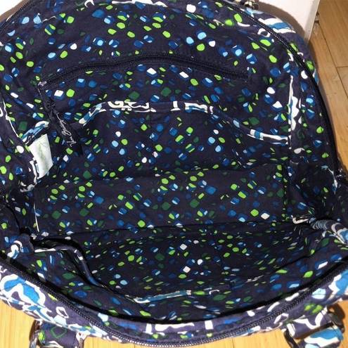 Vera Bradley Retired  Turnlock Satchel Ink Blue