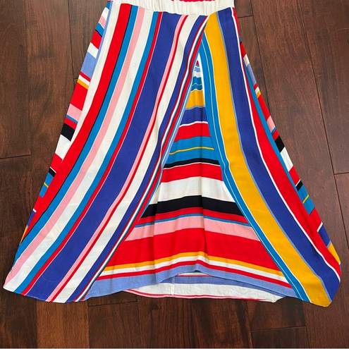 Tracy Reese  x Anthropologie Multicolored Seaside Striped Midi Dress Size 10P