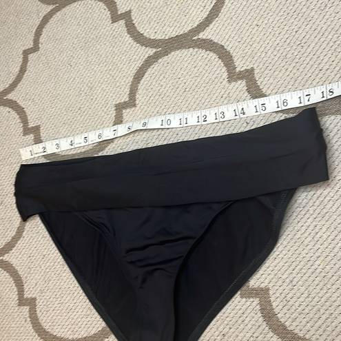 La Blanca  Island Goddess Shirred Band Hipster Bottom - Black, NWOT