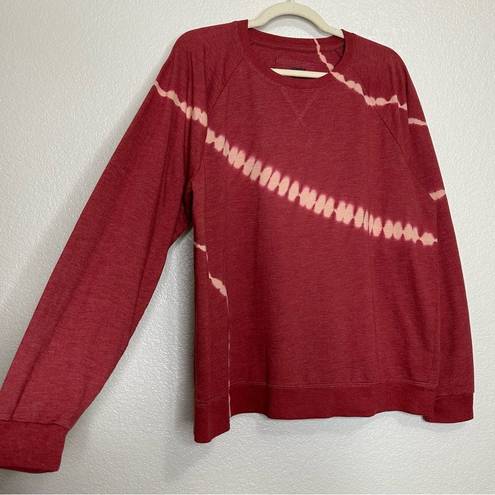 Sonoma  Red Tie Dye Crewneck Long Sleeves Sweatshirt