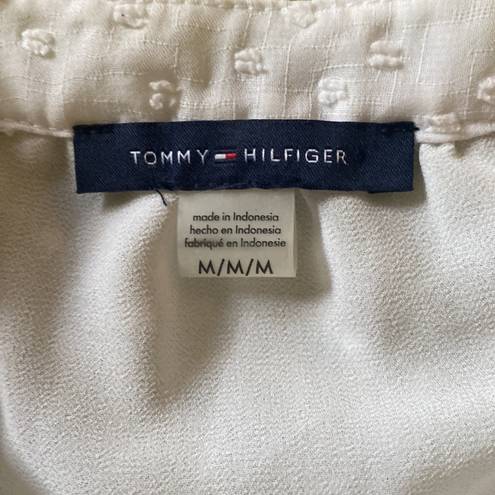 Tommy Hilfiger TOMMY HILLFIGER | SLEEVELESS | SHEER | BUTTON DOWN | TOP RUFFLE